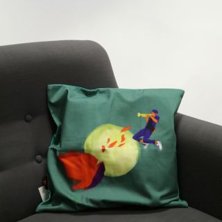 Housse de coussin vert