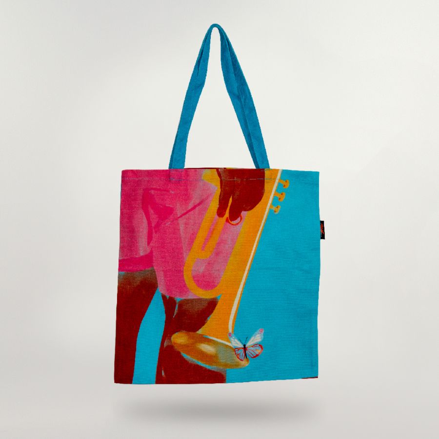 Sac Shopping Rose Bleu Trompette