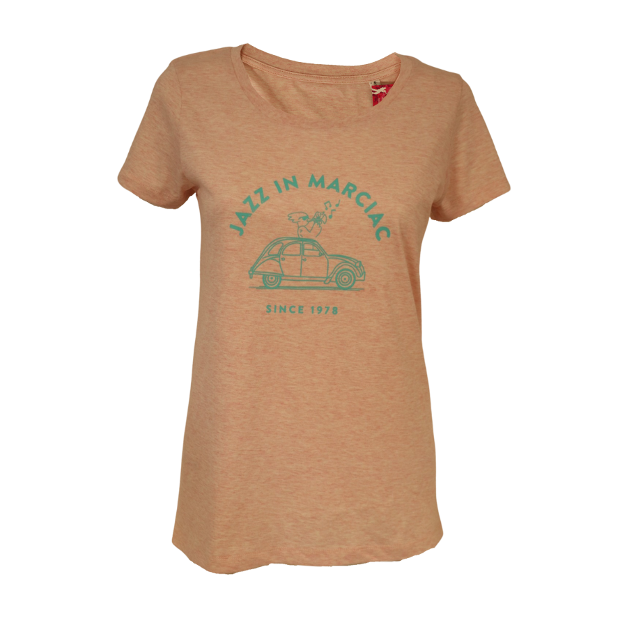 T-shirt femme 2 CV rose